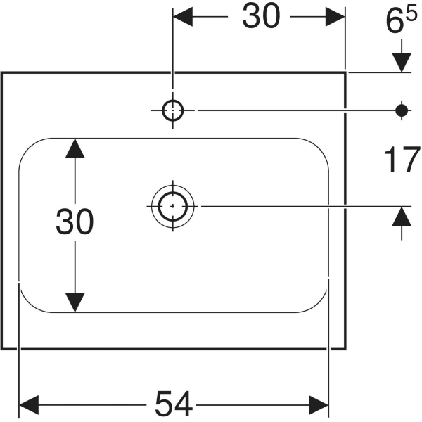 GEBERIT iCon Light Aufsatzwaschtisch #501.847.00.6 - weiß / KeraTect