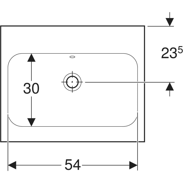 GEBERIT iCon Light Aufsatzwaschtisch #501.847.00.3 - weiß
