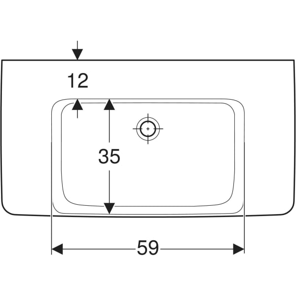 GEBERIT Renova Plan Waschtisch mit Ablagefläche #501.705.00.8 - weiß / KeraTect