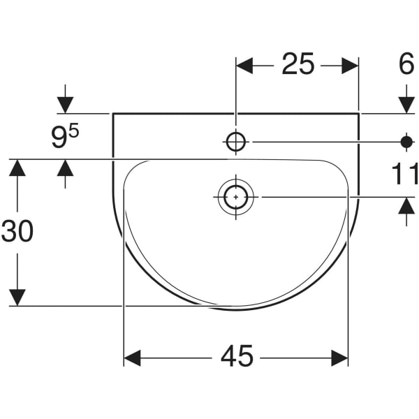 GEBERIT Renova Handwaschbecken #500.498.01.8 - weiß / KeraTect