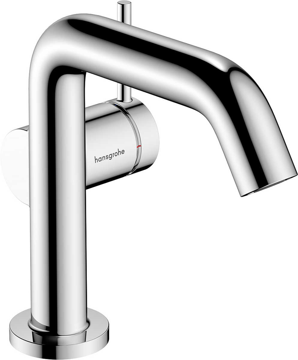 HANSGROHE Tecturis S Einhebel-Waschtischmischer 110 Fine CoolStart EcoSmart+ mit Push-Open Ablaufgarnitur #73320000 - Chrom