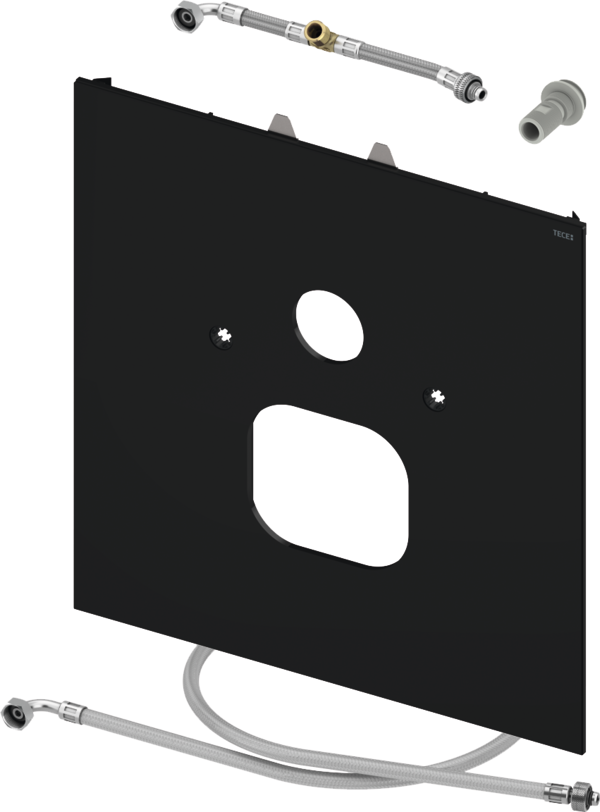 TECE TECElux WC-Glasplatte für Dusch-WC (Duravit etc.), Glas schwarz glänzend #9650107