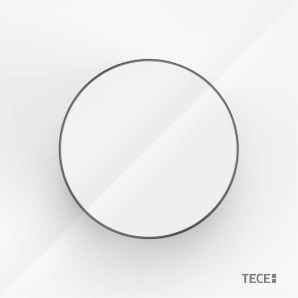 TECE TECEflushpoint pneumatische Fernauslösung für Einmengentechnik, Feinbauset, mit eckiger Blende, Weiß glänzend #9240984