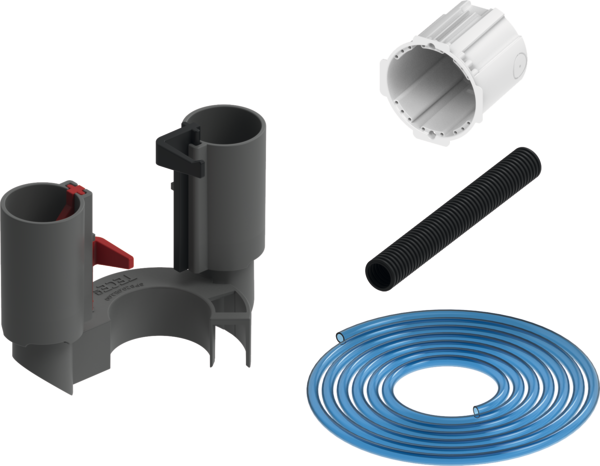 TECE TECEflushpoint pneumatische Fernauslösung für Spülkästen mit Ablaufventil A 2, Rohbauset #9240976