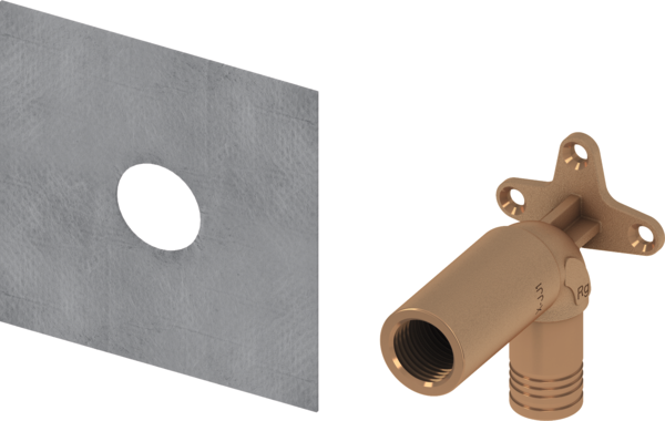 TECE TECEprofil System-Wandscheibe TECElogo-Push 20 x 1/2" lange Ausführung, Siliziumbronze #9021022