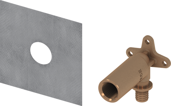 TECE TECEprofil System-Wandscheibe TECEflex 16 x 1/2", lange Ausführung, Siliziumbronze #9021021