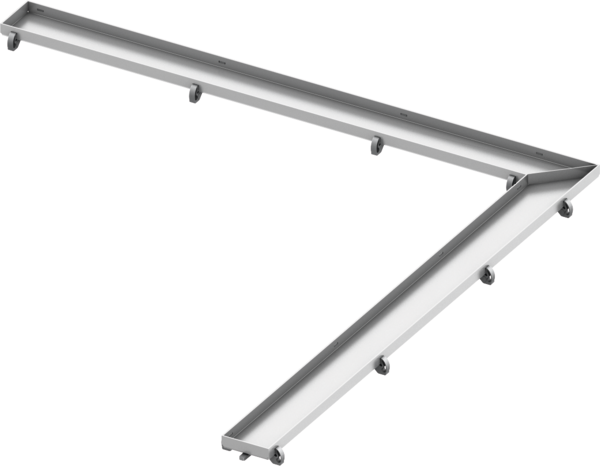 TECE TECEdrainline Fliesenmulde "plate", für Winkelrinne 90°, poliert, 1200 x 1200 mm #611270