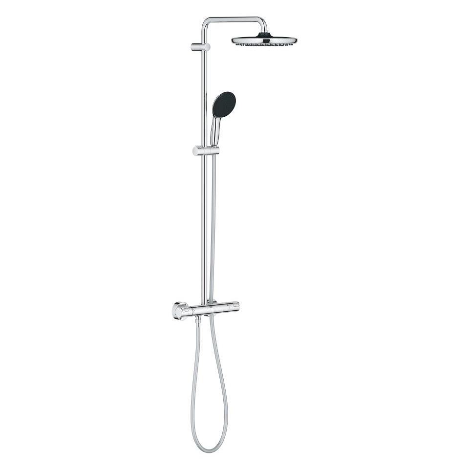 GROHE Vitalio Start System 250 Duschsystem mit Thermostatbatterie für die Wandmontage #26677001 - chrom
