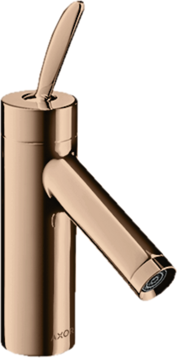 HANSGROHE AXOR Starck Classic Einhebel-Waschtischmischer 70 mit Zugstangen-Ablaufgarnitur #10010300 - Polished Red Gold