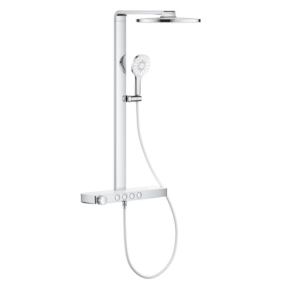 GROHE Rainshower Aqua Pure Duschsystem mit Thermostatbatterie für die Wandmontage #1009640000 - chrom