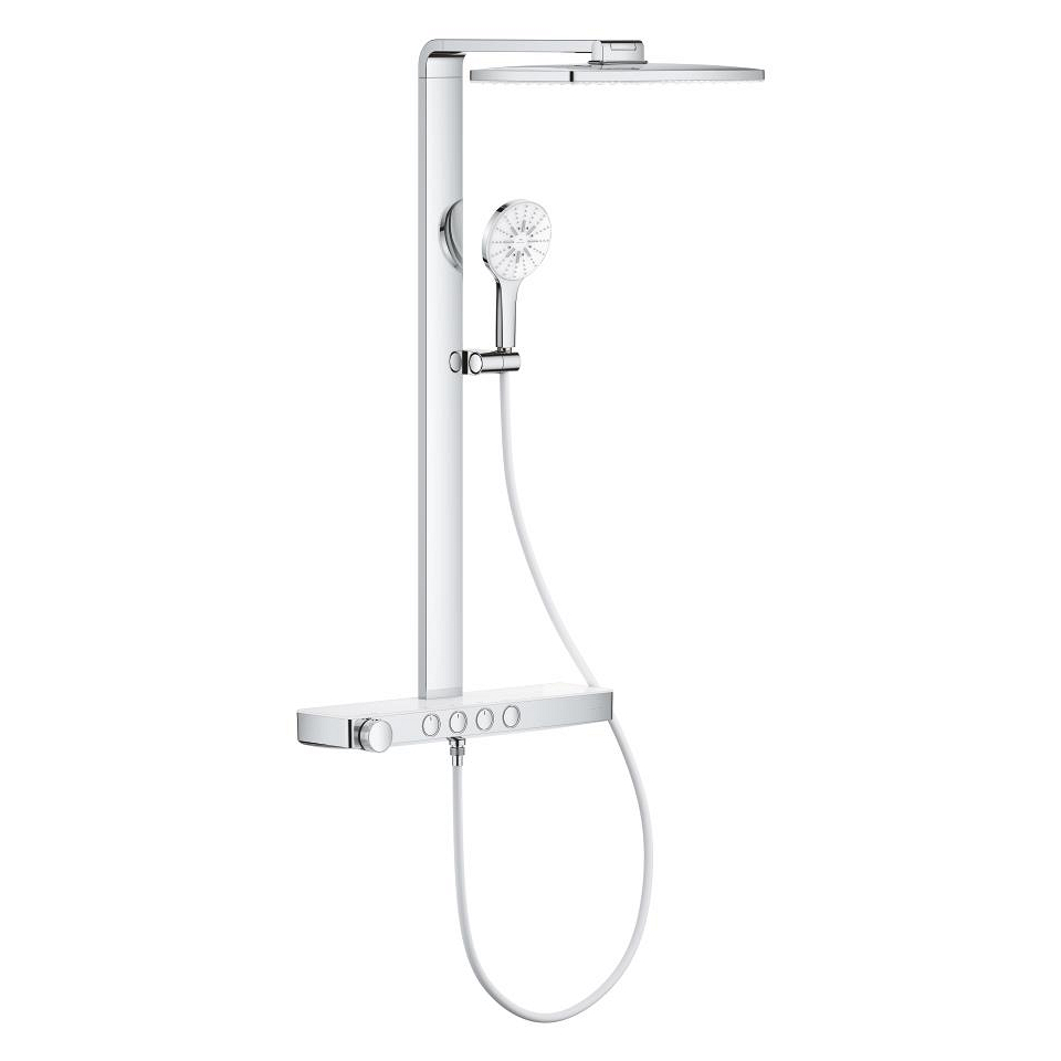 GROHE Rainshower Aqua Pure Duschsystem mit Thermostatbatterie für die Wandmontage #1009620000 - chrom
