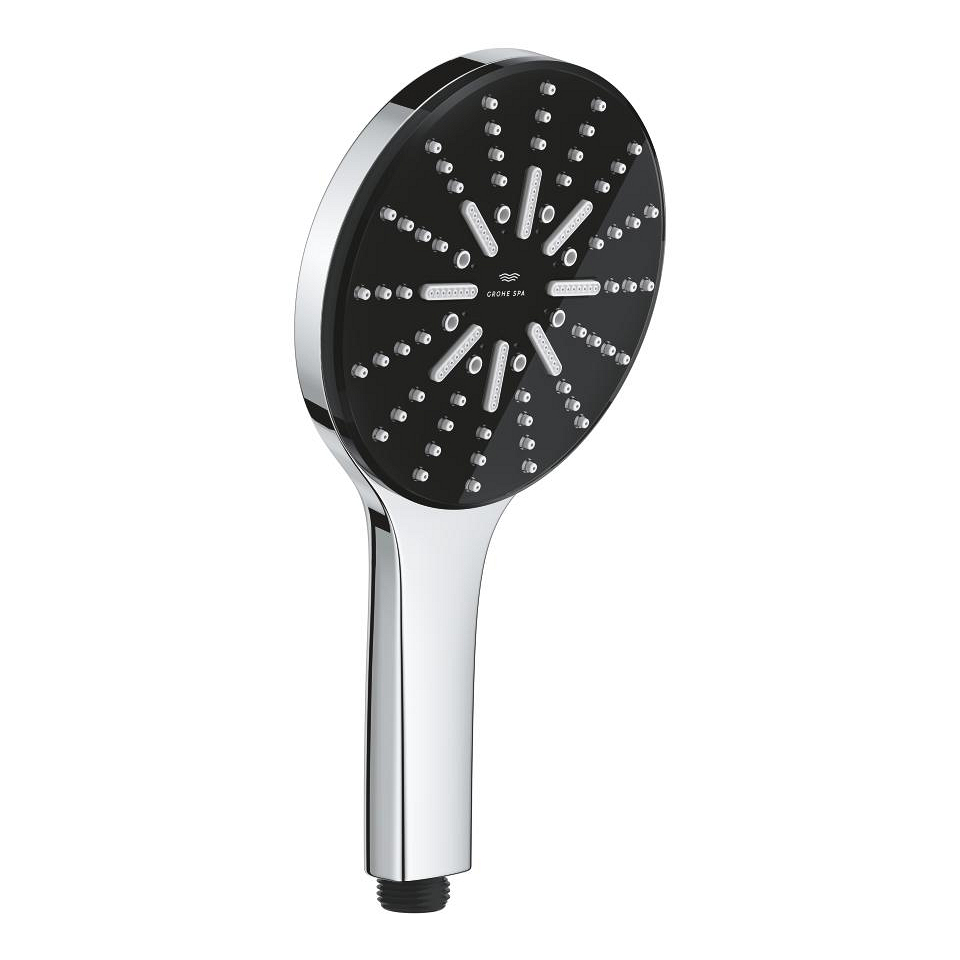 GROHE Rainshower Aqua Handbrause 3 Strahlarten #101676KI00 - schwarz/chrom