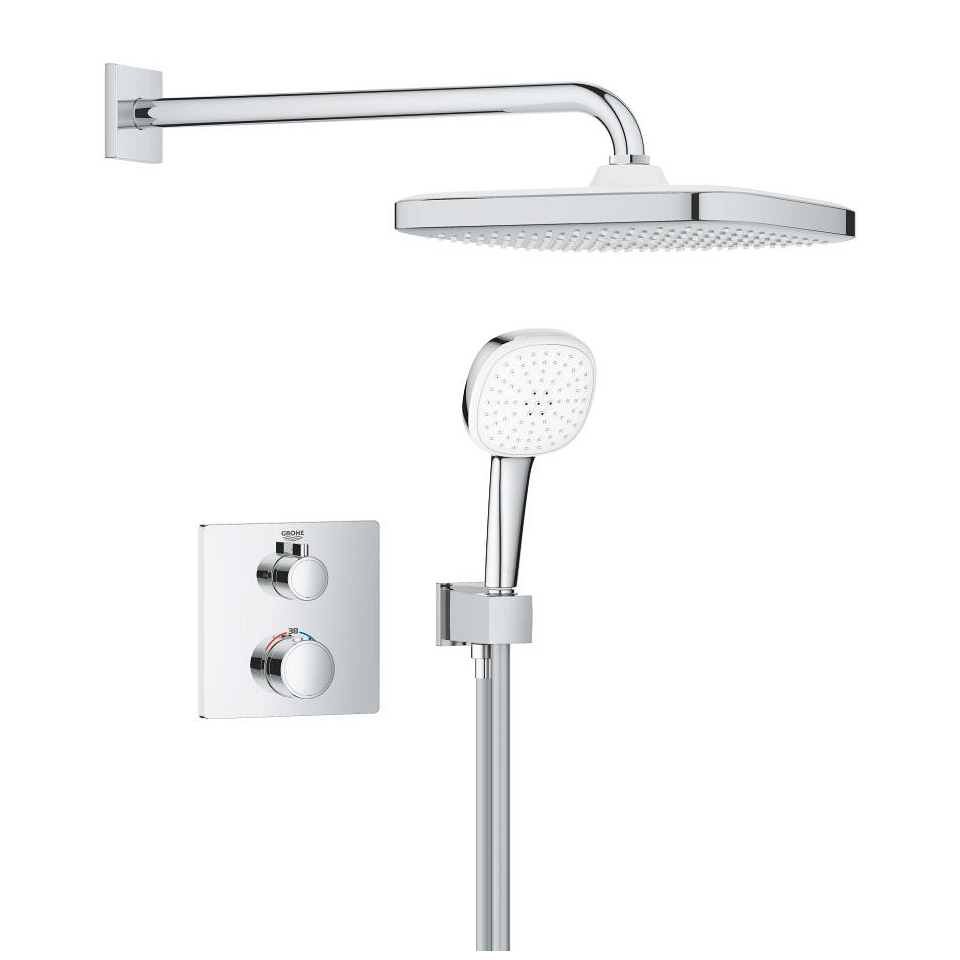 GROHE Grohtherm Duschsystem Unterputz mit Tempesta 250 Cube #1039950000 - chrom