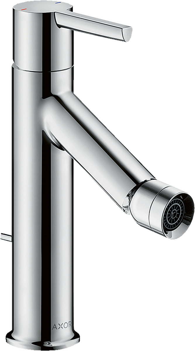 HANSGROHE AXOR Starck Einhebel-Bidetmischer mit Hebelgriff und Zugstangen-Ablaufgarnitur #10214000 - Chrom