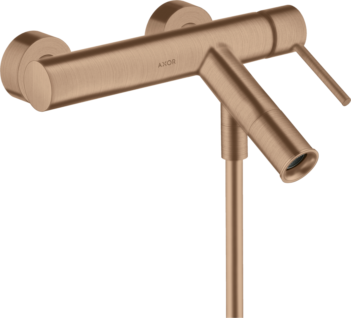 HANSGROHE AXOR Starck Einhebel-Wannenmischer Aufputz mit Pingriff #10411310 - Brushed Red Gold