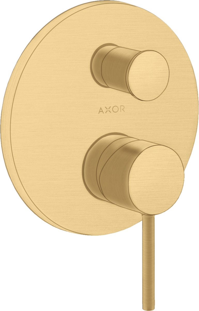HANSGROHE AXOR Starck Einhebel-Wannenmischer Unterputz mit Pingriff und integrierter Sicherungskombination nach EN1717 #10418250 - Brushed Gold Optic