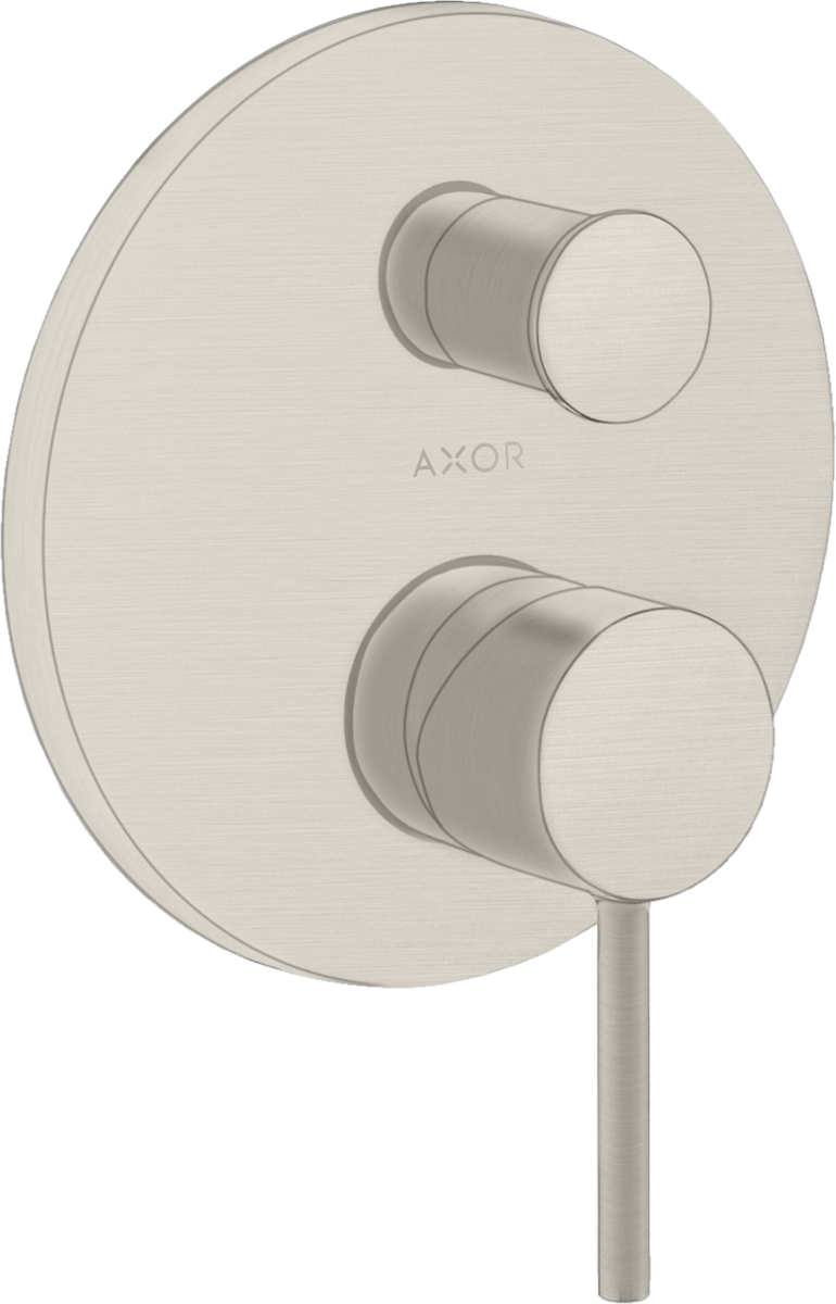 HANSGROHE AXOR Starck Einhebel-Wannenmischer Unterputz mit Pingriff und integrierter Sicherungskombination nach EN1717 #10418800 - Edelstahl Optic