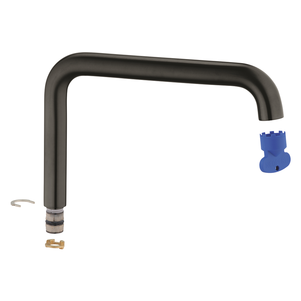 GROHE L-Auslauf #13376AL0 - hard graphite gebürstet