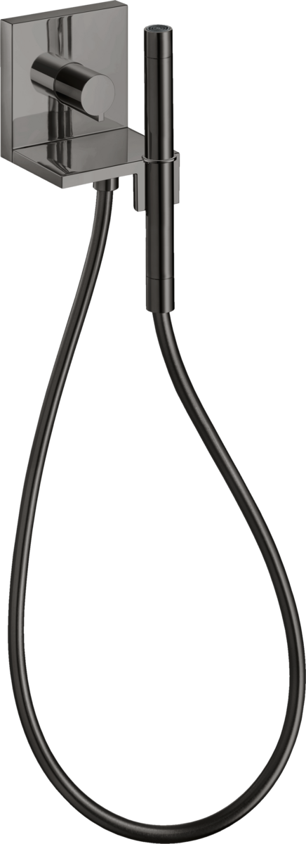 HANSGROHE AXOR ShowerSolutions Handbrausemodul 120/120 Unterputz eckig #10651330 - Polished Black Chrome