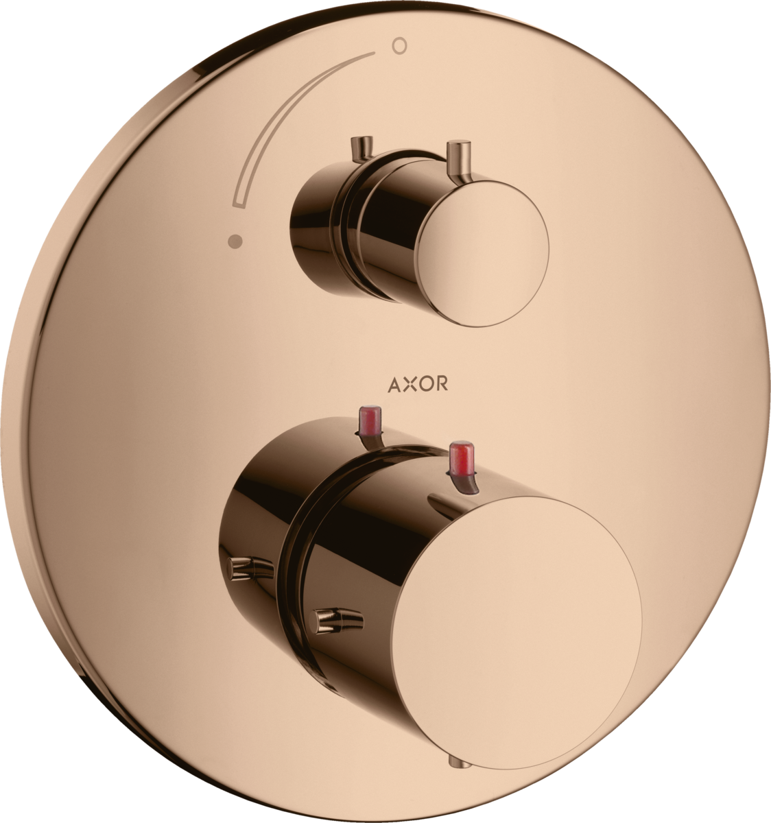 HANSGROHE AXOR Starck Thermostat Unterputz mit Absperrventil #10700300 - Polished Red Gold