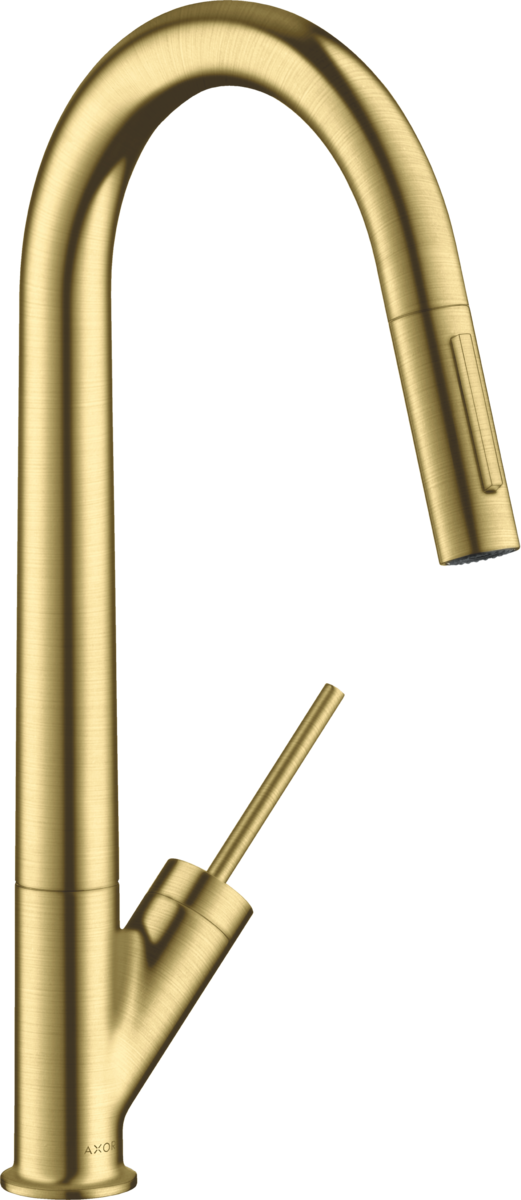 HANSGROHE AXOR Starck Einhebel-Küchenmischer 270 mit Ausziehbrause #10821950 - Brushed Brass