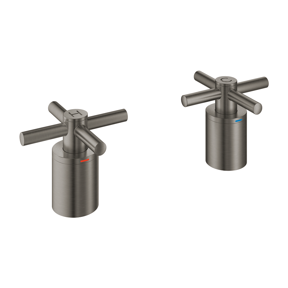 GROHE Atrio Kreuzgriffe #14217AL0 - hard graphite gebürstet