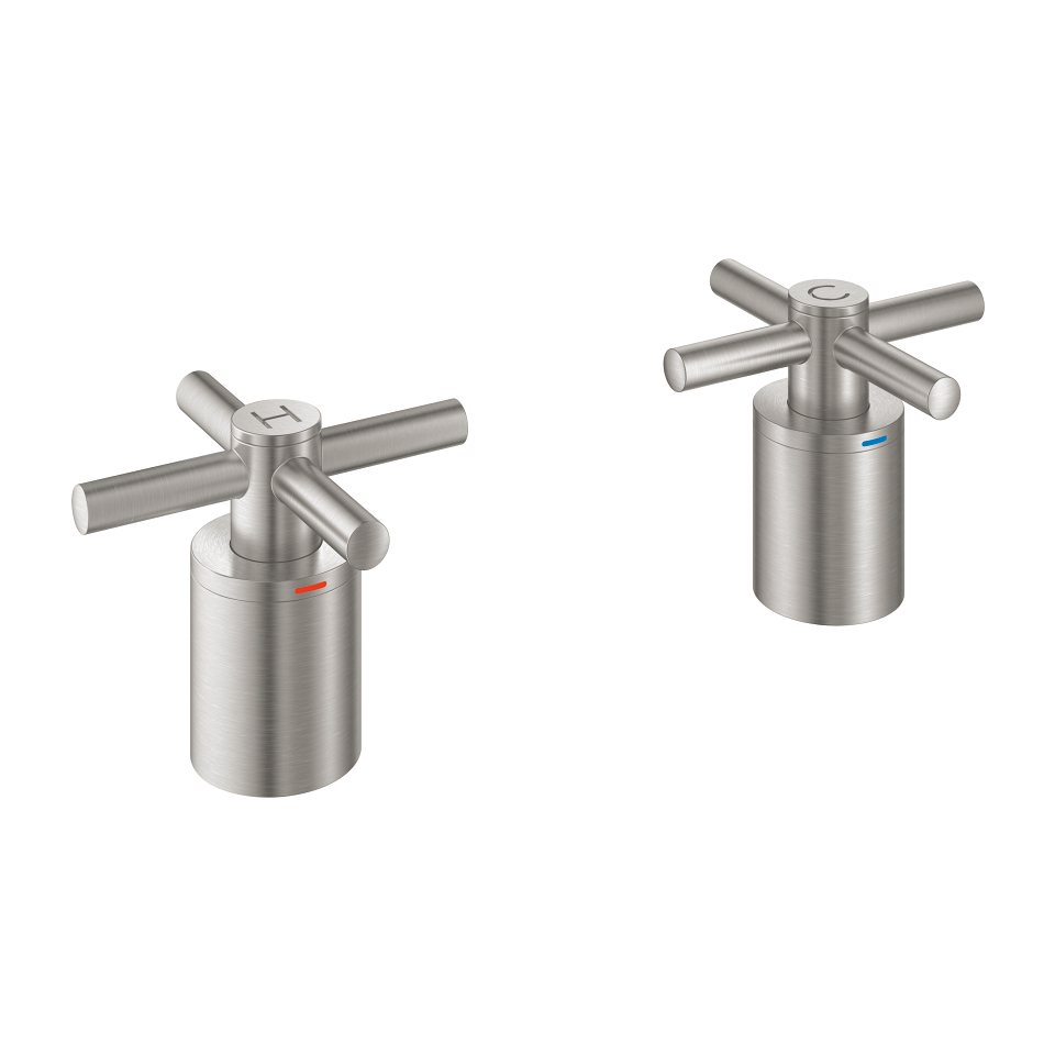 GROHE Atrio Kreuzgriffe #14217DC0 - supersteel
