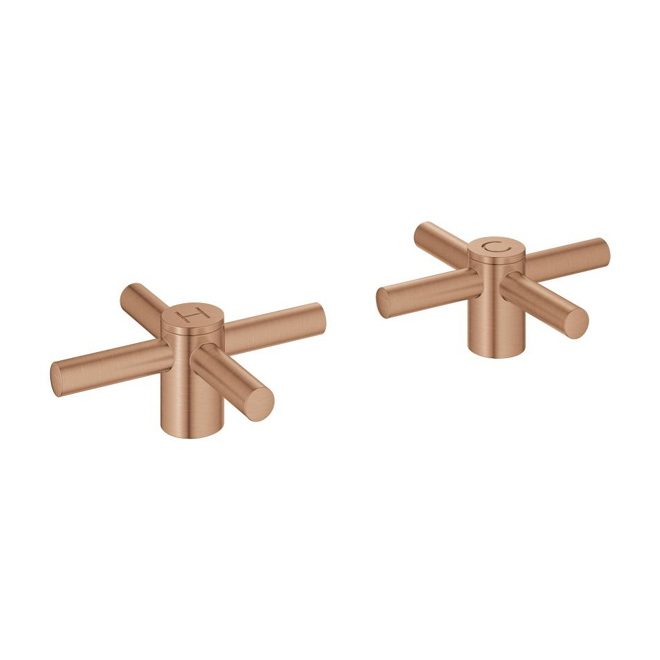 GROHE Atrio Kreuzgriffe #14215DL0 - warm sunset gebürstet