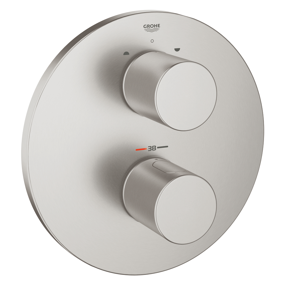 GROHE Grohtherm 3000 Cosmopolitan Thermostat mit integrierter 2-Wege-Umstellung für Wanne oder Dusche mit mehr als einer Brause #19468DC0 - supersteel