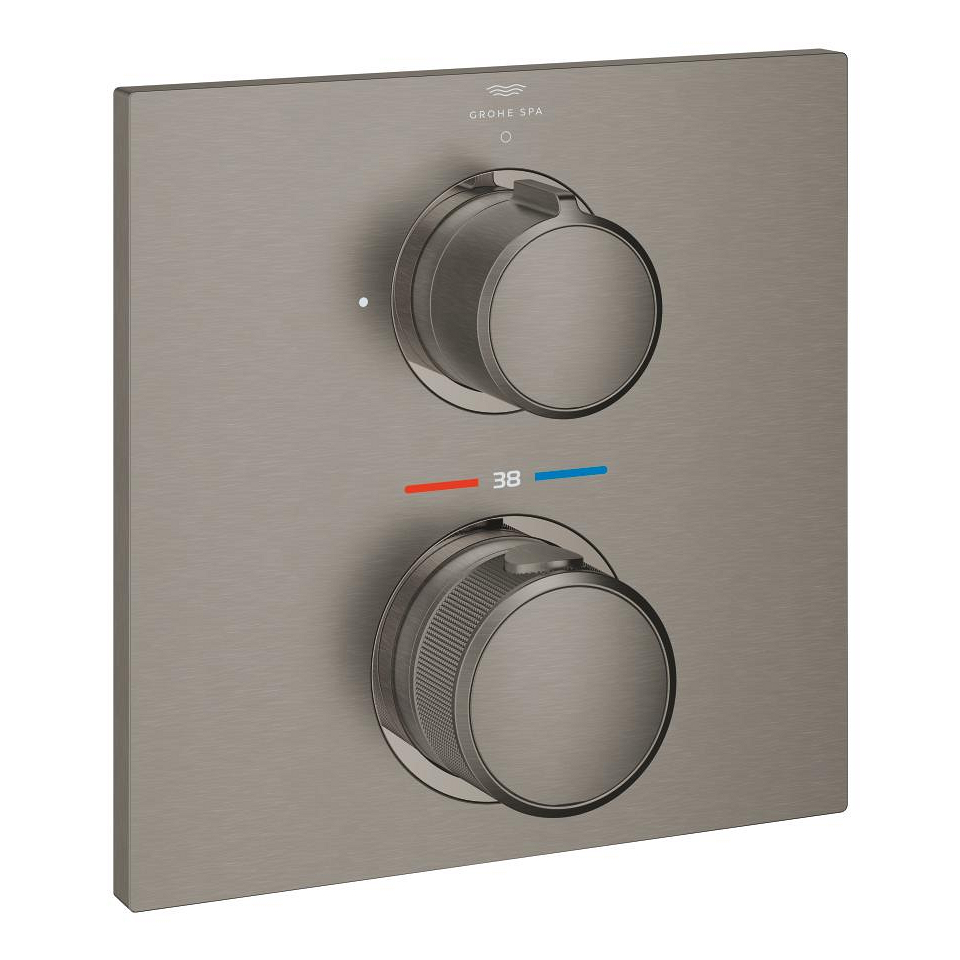 GROHE Allure Unterputz-Thermostat mit 1 Absperrventil #19380AL2 - hard graphite gebürstet