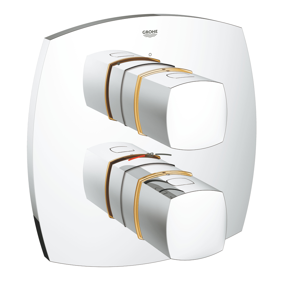 GROHE Grandera Thermostat-Brausebatterie #19934IG0 - chrom/gold