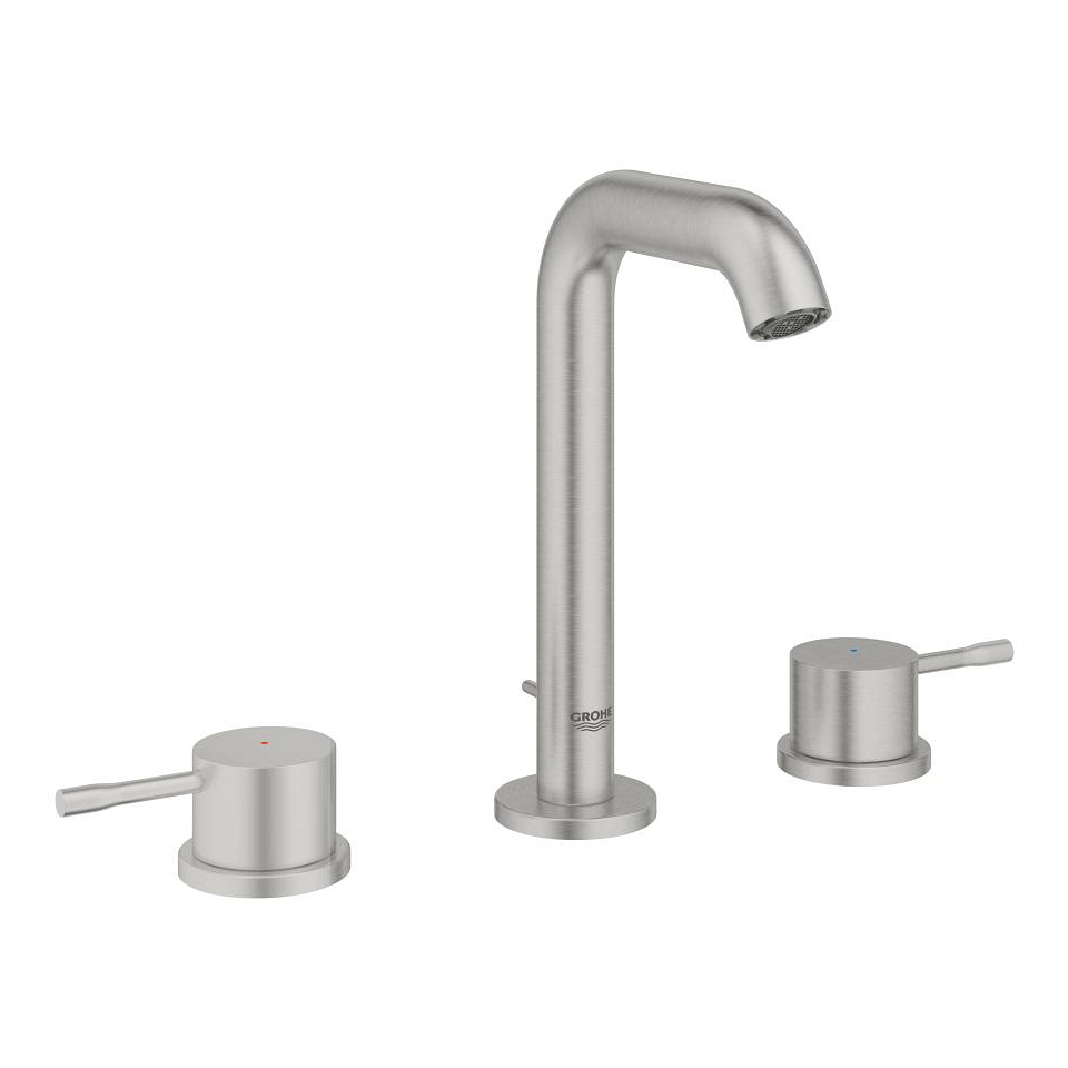 GROHE Essence 3-Loch-Waschtischbatterie, 1/2″ #20296DC1 - supersteel