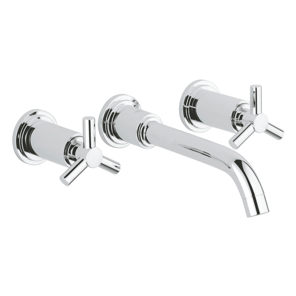 GROHE Atrio 3-Loch-Waschtischbatterie, 1/2″ #20387000 - chrom