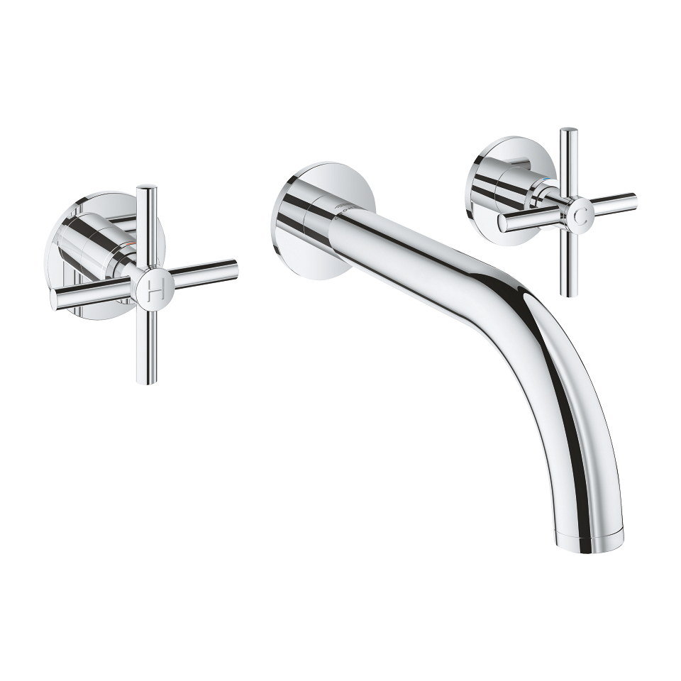 GROHE Atrio 3-Loch-Waschtischbatterie, 1/2″ #20661000 - chrom