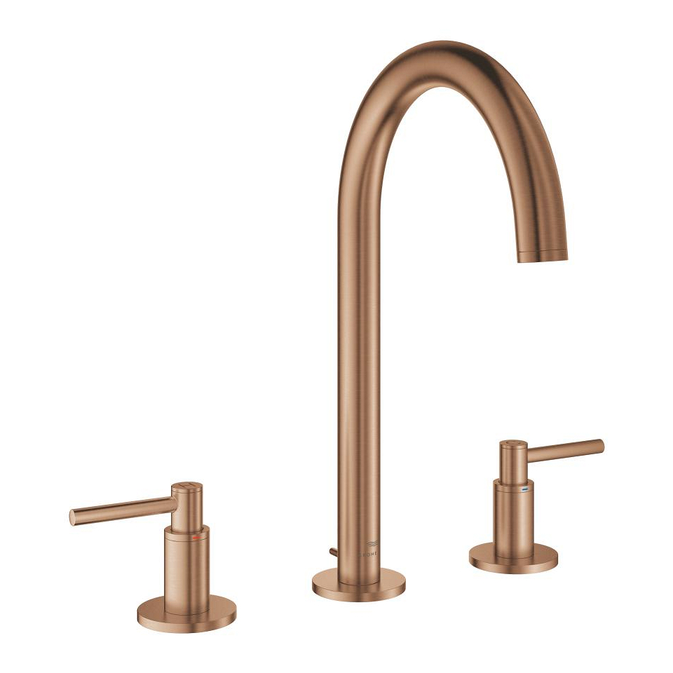 GROHE Atrio 3-Loch Waschtischbatterie, 1/2″ L-Size #20649DL0 - warm sunset gebürstet