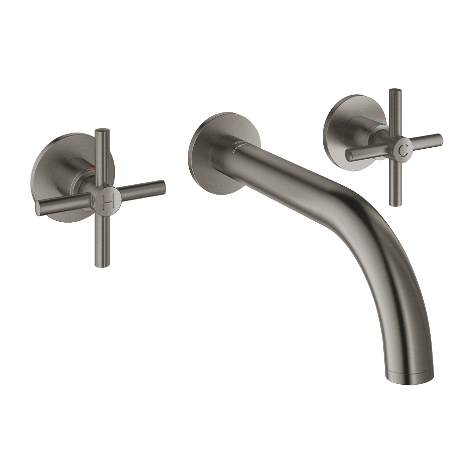 GROHE Atrio 3-Loch-Waschtischbatterie, 1/2″ #20661AL0 - hard graphite gebürstet