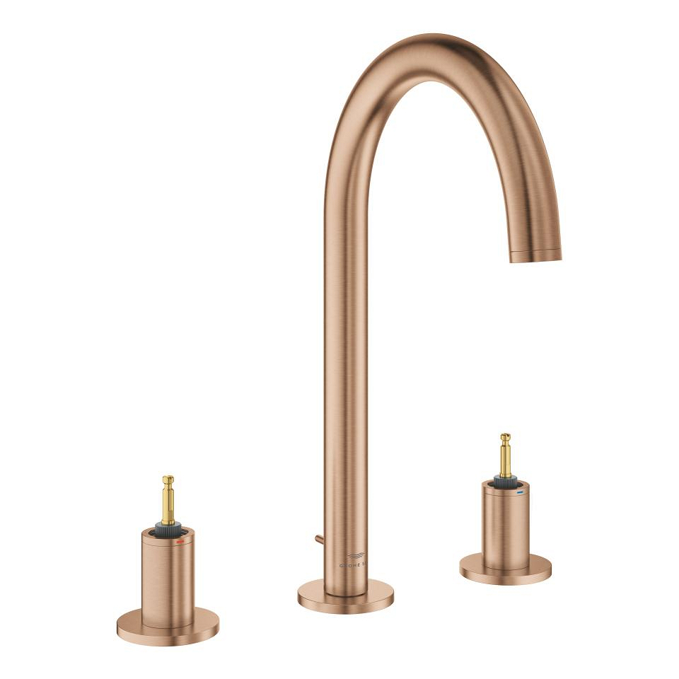 GROHE Atrio Private Collection 3-Loch Waschtischbatterie, 1/2″ L-Size #20593DL0 - warm sunset gebürstet