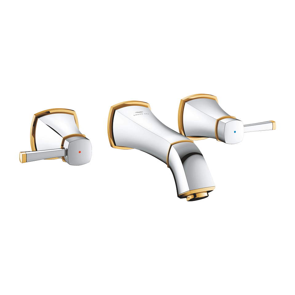 GROHE Grandera 3-Loch-Waschtischbatterie, 1/2″ #20622IG0 - chrom/gold