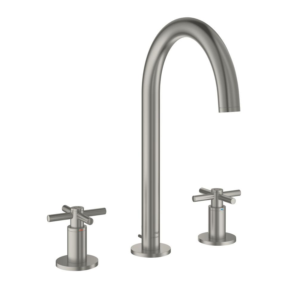GROHE Atrio 3-Loch Waschtischbatterie, 1/2″ L-Size #20643MS0 - satin steel