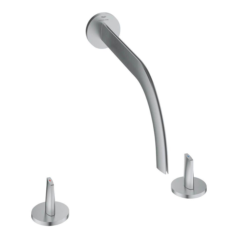 GROHE Atrio Icon 3D 3-Loch-Waschtisch-Wandbatterie #20665SD0 - edelstahl