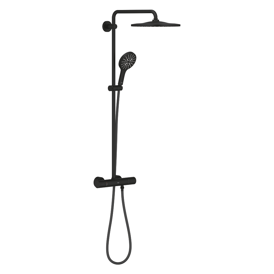 GROHE Rainshower SmartActive 310 Duschsystem mit Thermostatbatterie für die Wandmontage #22119KF0 - phantom black