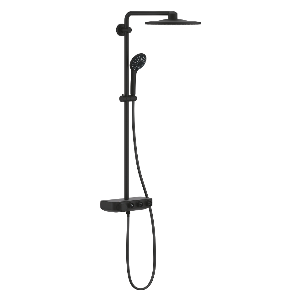 GROHE Euphoria SmartControl System 310 Duschsystem mit Thermostatbatterie für die Wandmontage #22120KF0 - phantom black