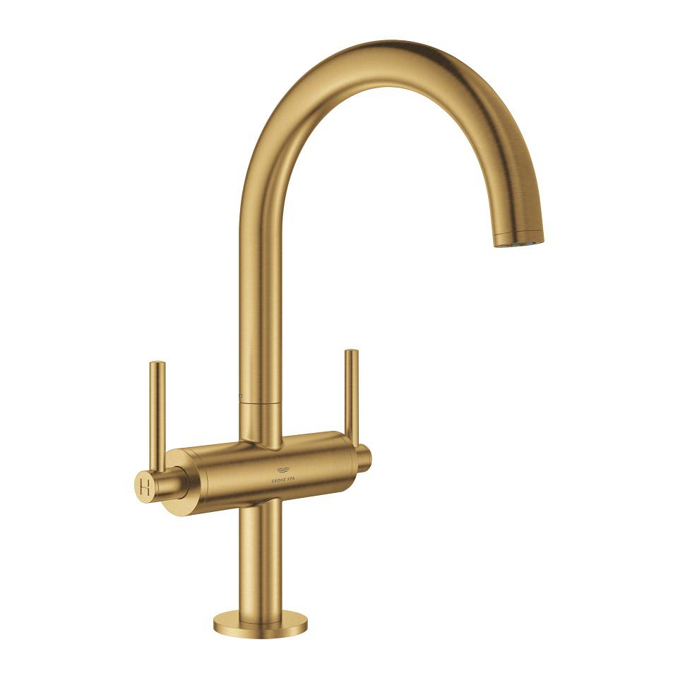 GROHE Atrio Waschtisch-Einlochbatterie, 1/2″ L-Size #21145GN0 - cool sunrise gebürstet