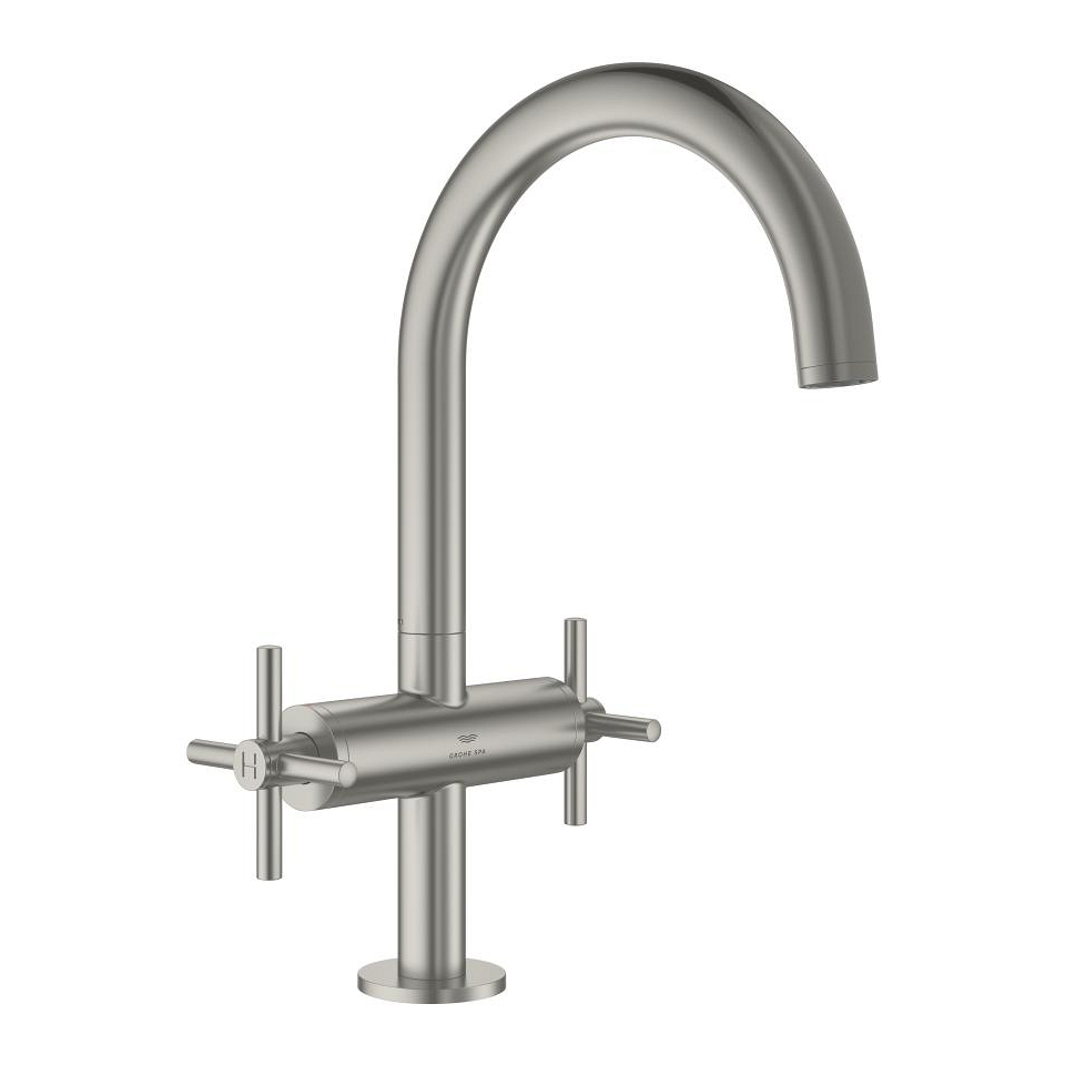 GROHE Atrio Waschtisch-Einlochbatterie, 1/2″ L-Size #21144MS0 - satin steel