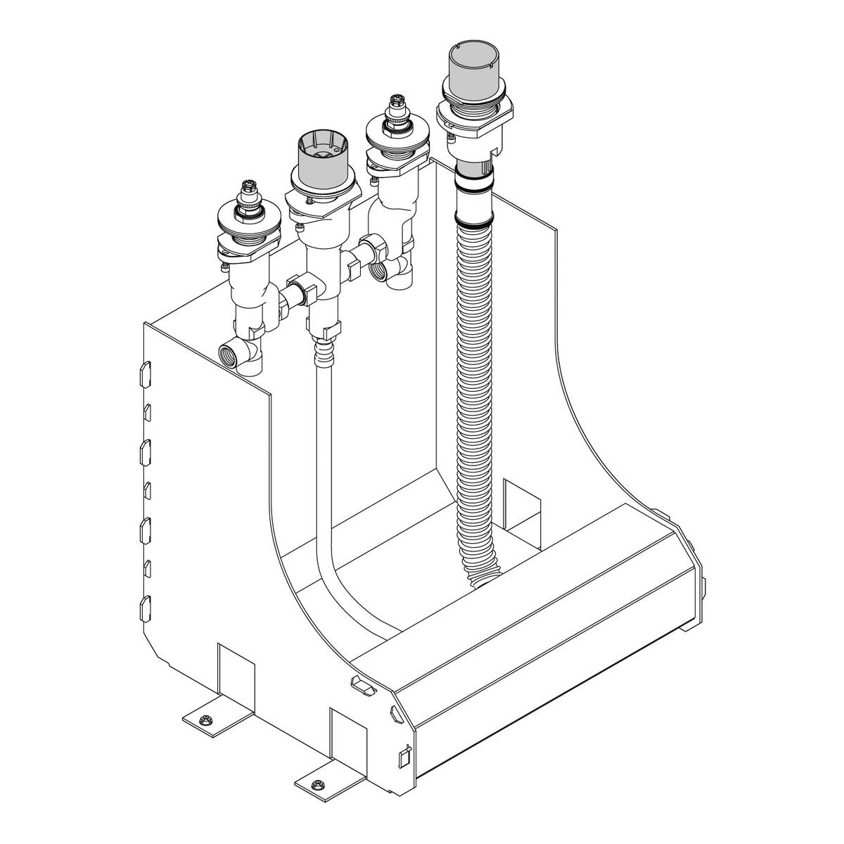 HANSGROHE 4-Loch Wannenrandarmatur DN15 #14444180