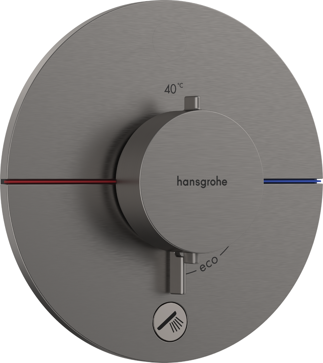 HANSGROHE ShowerSelect Comfort S Thermostat Unterputz für 1 Verbraucher und einen zusätzlichen Abgang #15562340 - Brushed Black Chrome