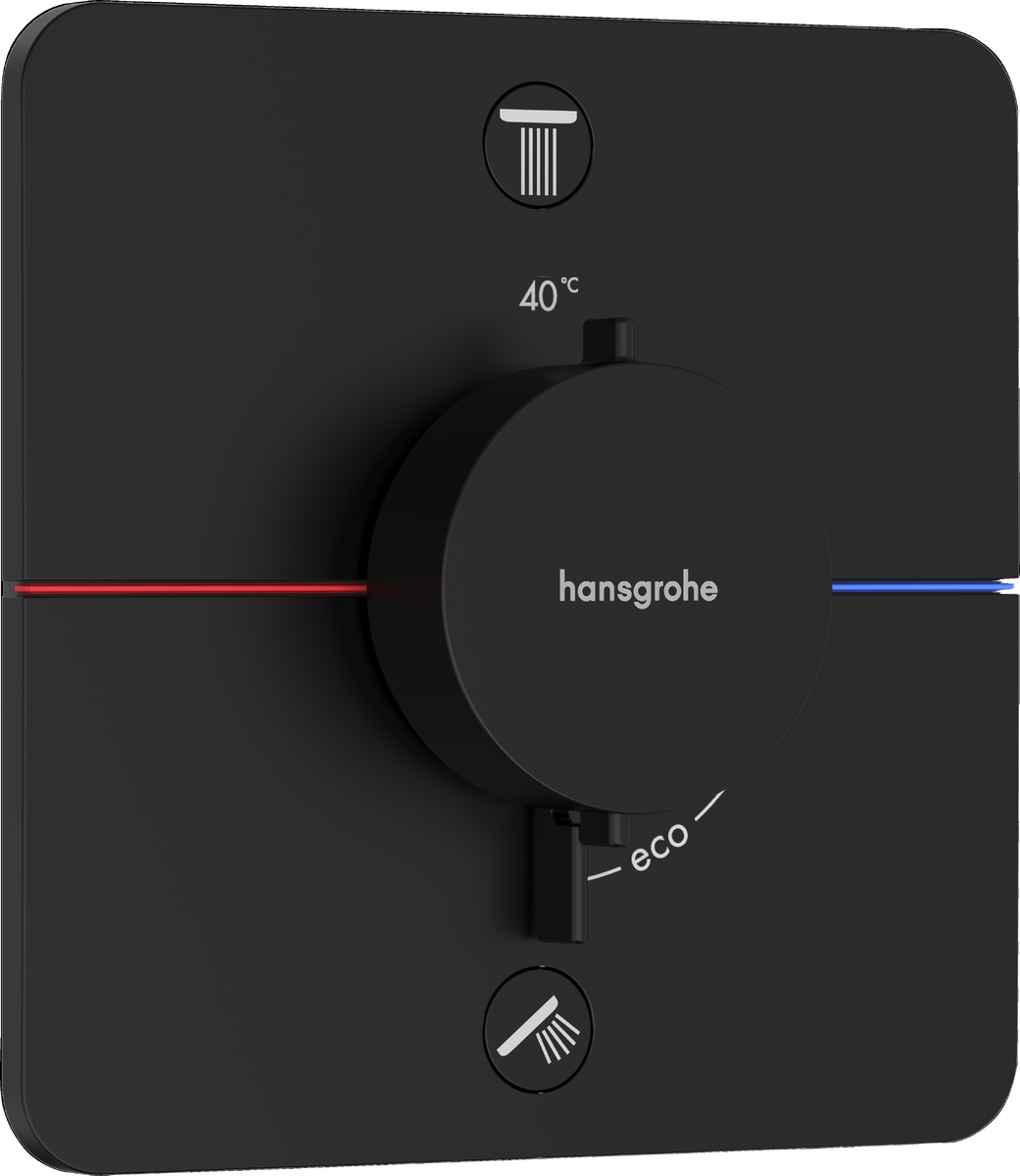 HANSGROHE ShowerSelect Comfort Q Thermostat Unterputz für 2 Verbraucher #15583670 - Mattschwarz