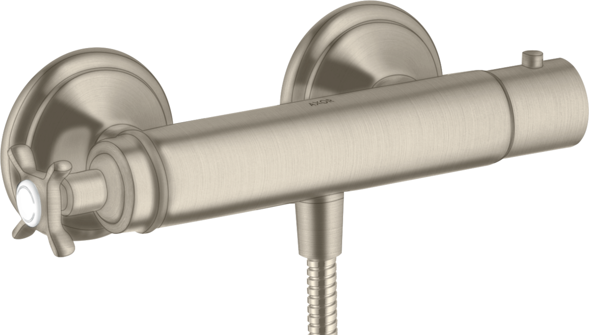 HANSGROHE AXOR Montreux Brausethermostat Aufputz mit Kreuzgriff #16261820 - Brushed Nickel