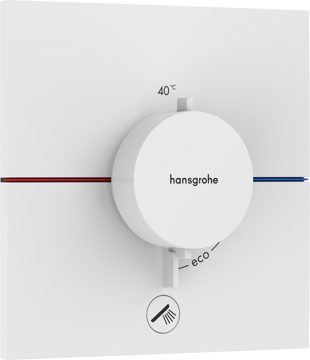 HANSGROHE ShowerSelect Comfort E Thermostat Unterputz für 1 Verbraucher und einen zusätzlichen Abgang #15575700 - Mattweiß