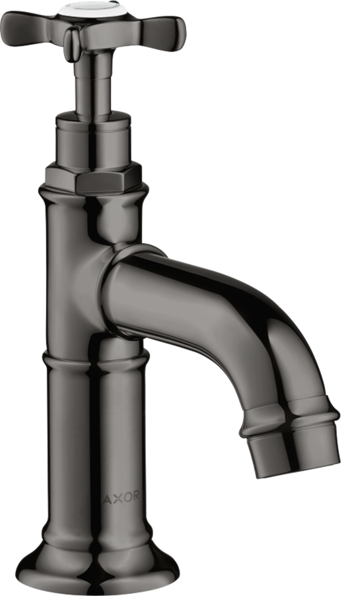 HANSGROHE AXOR Montreux Standventil 50 mit Kreuzgriff ohne Ablaufgarnitur #16530330 - Polished Black Chrome